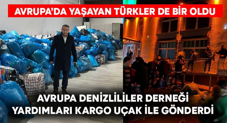 Avrupa Denizlililer Derneği, yardımlarını uçakla gönderiyor