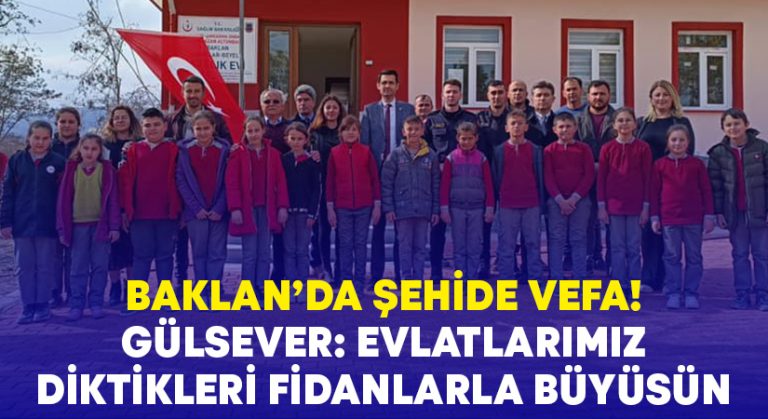 Baklan şehidine vefasını böyle gösterdi!