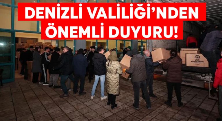 Denizli Valiliği’nden önemli duyuru