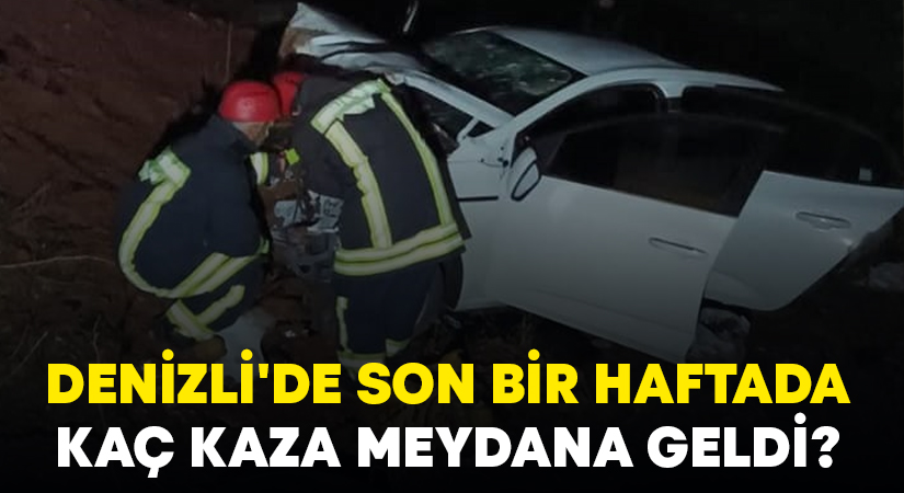 Denizli’de son 1 haftada kaç kaza meydana geldi?