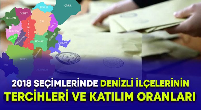 2018 seçimlerinde Denizli ilçelerinin tercihleri ve katılım oranları ne oldu?