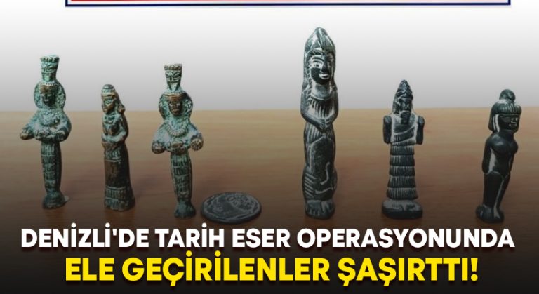 Denizli’de tarih eser operasyonunda ele geçirilenler şaşırttı!