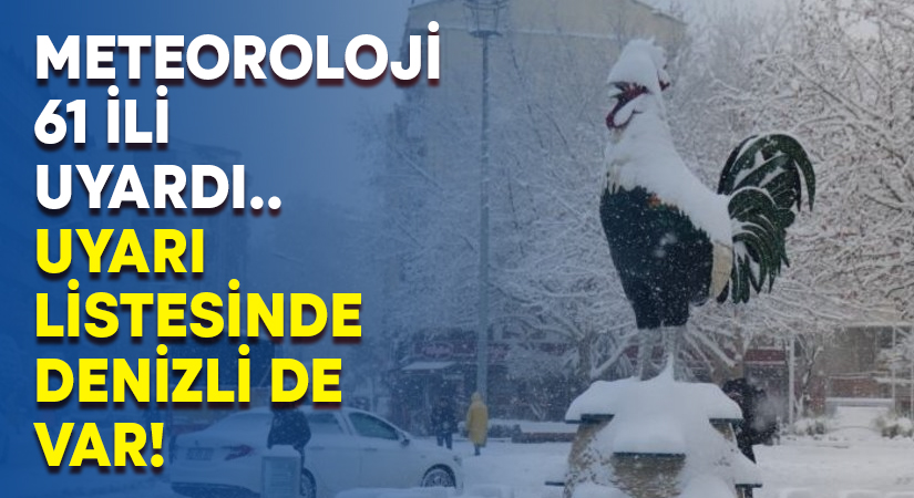 Meteoroloji 61 ili uyardı.. Uyarı listesinde Denizli’de var!