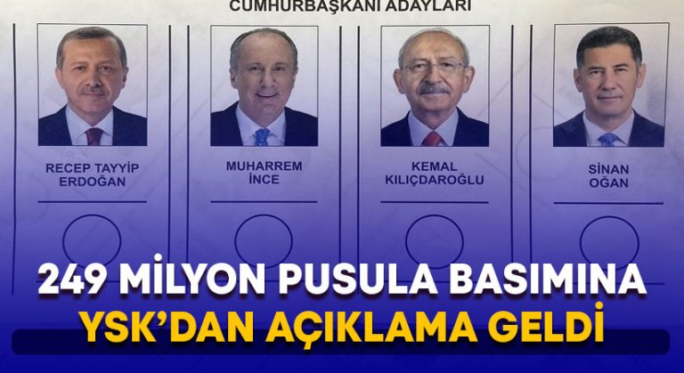 249 milyon oy pusulası basımına YSK’dan açıklama