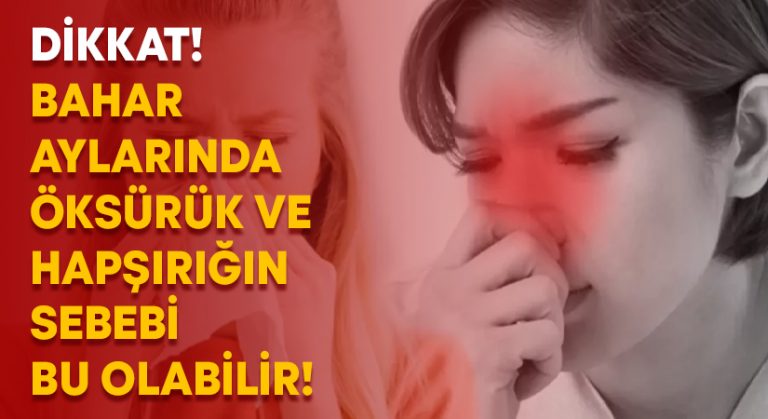 Bahar aylarında öksürük ve hapşırığın sebebi bu olabilir!