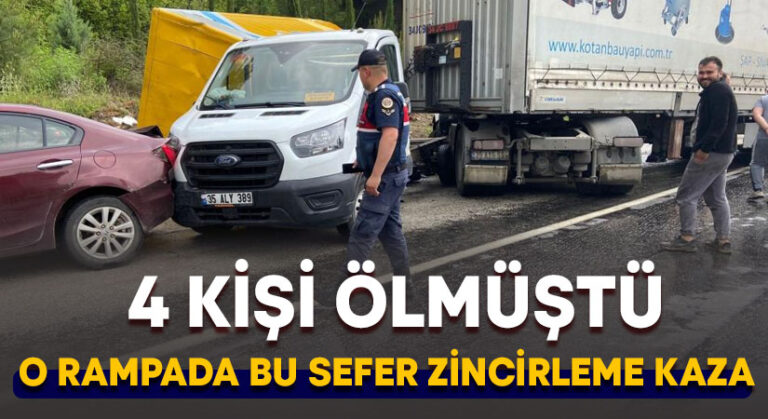 4 kişinin öldüğü rampada zincirleme trafik kazası