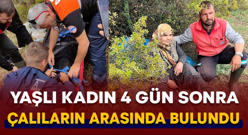 Yaşlı kadın 4 gün sonra çalıların arasında sağ olarak bulundu