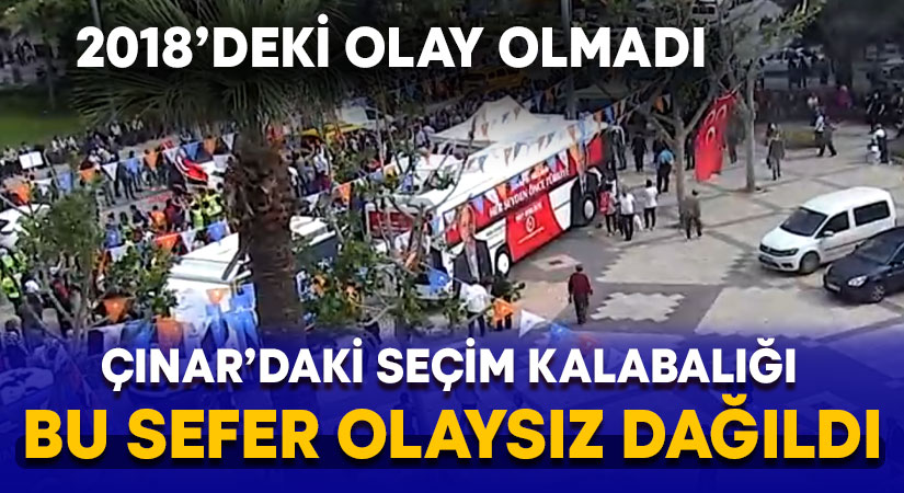 Çınar’daki seçim kalabalığı bu sefer olaysız dağıldı