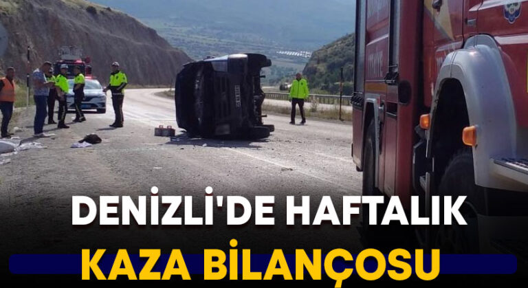 Denizli’de haftalık kaza bilançosu açıklandı