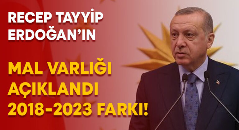 Recep Tayyip Erdoğan’ın mal varlığı açıklandı