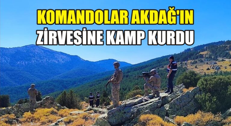 Komandolar Akdağ’ın zirvesine kamp kurdu