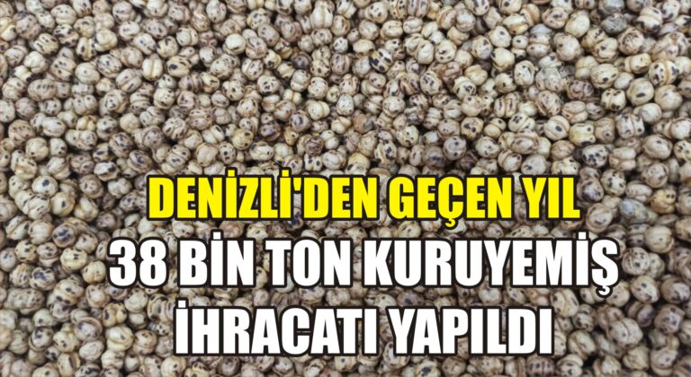 Denizli’den geçen yıl 38 bin ton kuruyemiş ihracatı yapıldı